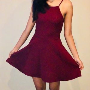 Red sleeveless dress